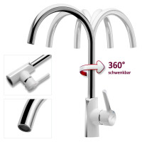 VILSTEIN Küchenarmatur | Einhebel-Mischbatterie | 360&d