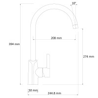 VILSTEIN Küchenarmatur | Einhebel-Mischbatterie | 360&d