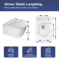 VILSTEIN Hänge WC | Spülrandlos | Tiefspüler 
