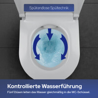 VILSTEIN Hänge WC | Spülrandlos | Tiefspüler 