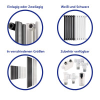 VILSTEIN Design Heizkörper, Mittelanschluss und Seitena