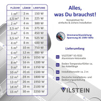 VILSTEIN Aluminium-Fußbodenheizung 150W/m² &ndash